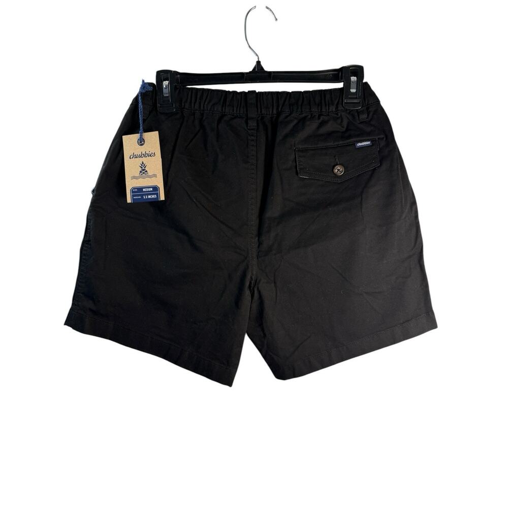 chubbies Black Men’s Flat Front Shorts with Elastic Waist - Picture 5 of 8
